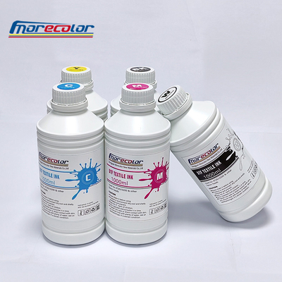 Encre blanche d'ODM DTF d'OEM, encre de transfert de chaleur pour le T-shirt de textile de coton avec 5 couleurs